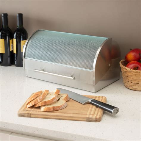 bread box metal|stainless steel bread box walmart.